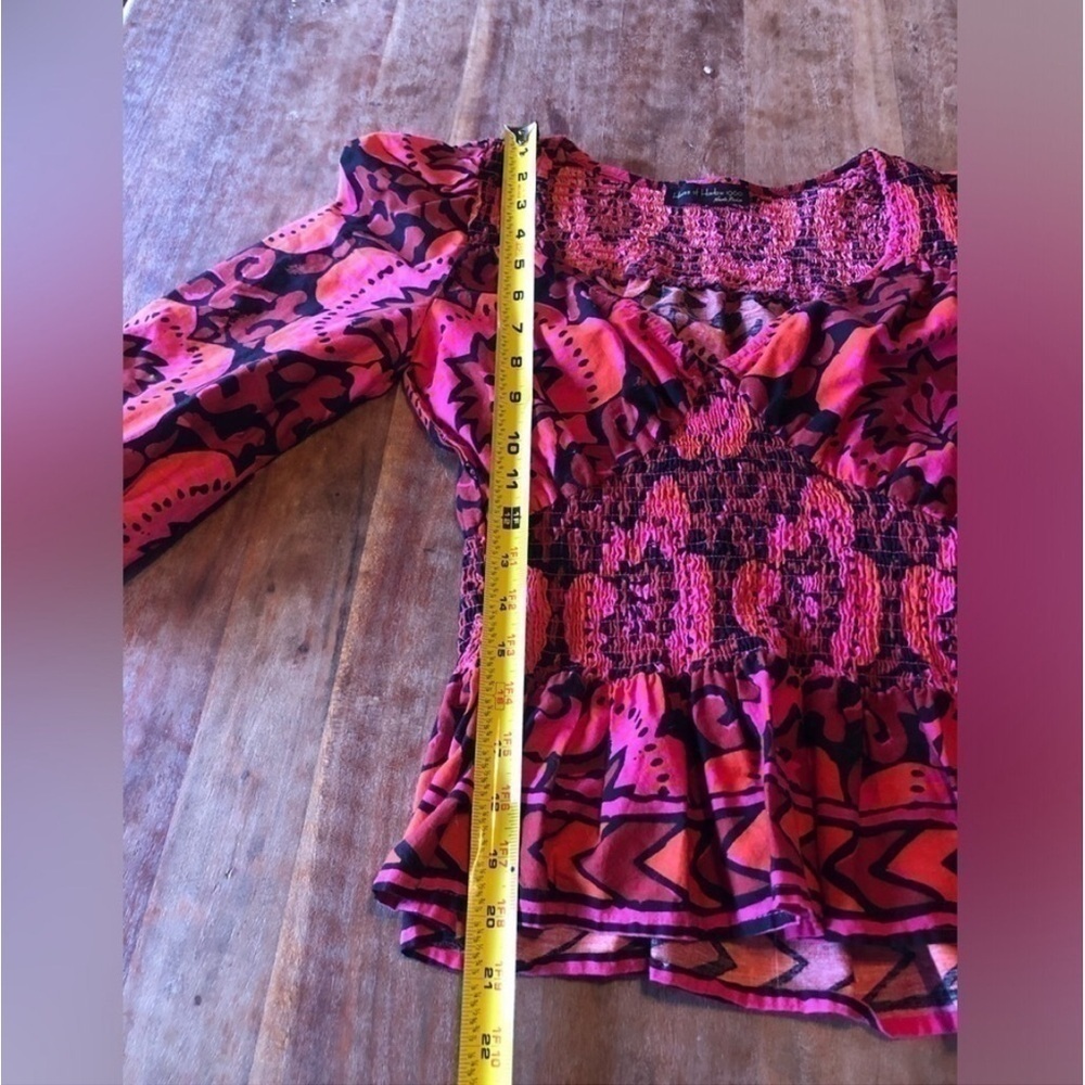 House of Harlow 1960 Blouse Smocked Floral Printed Top - Picture 7 of 9